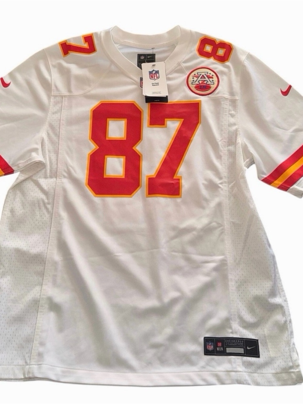 Kansas City Chiefs #87 Travis Kelce Nike NFL Game Jersey White